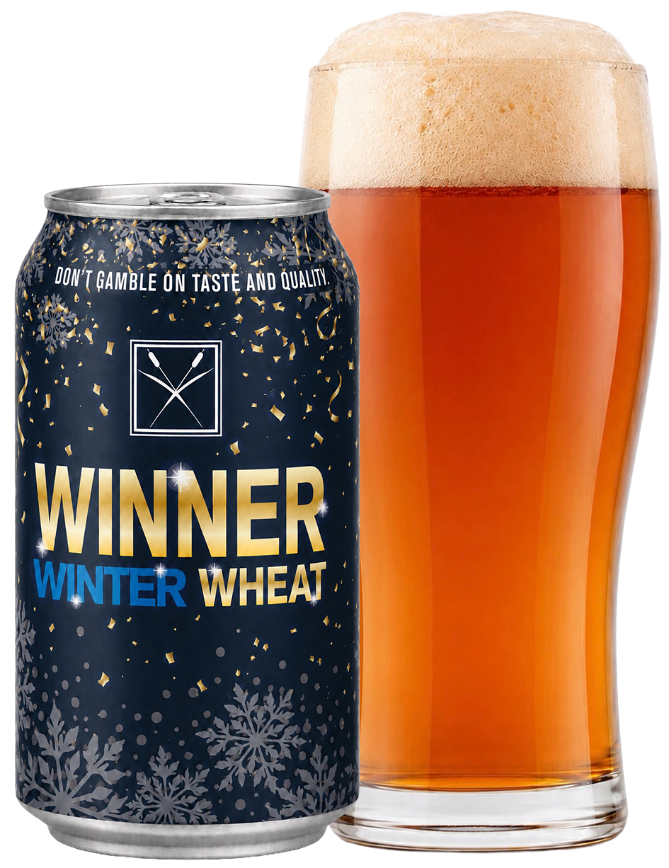 Winner Wheat can and glass
