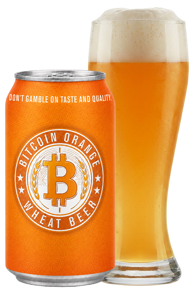 Bitcoin Orange American Orange Wheat can and pour