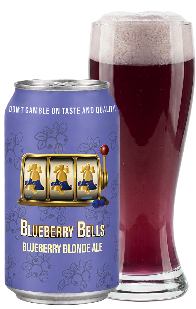 Blueberry Bells Blonde Ale can and pour