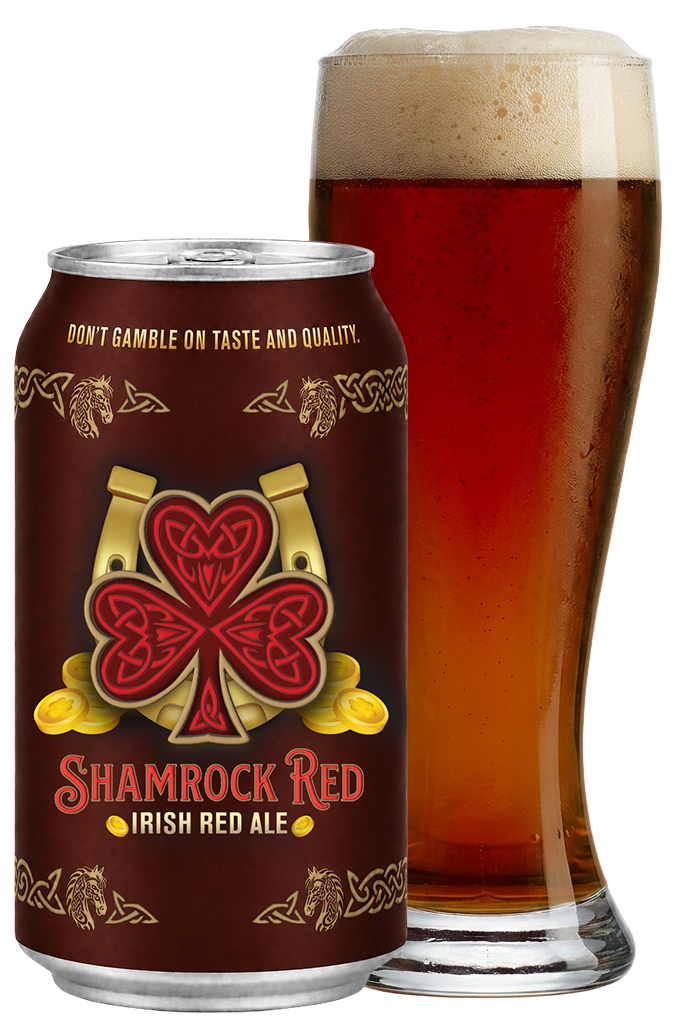 Shamrock Red Irish Red Ale can and pour