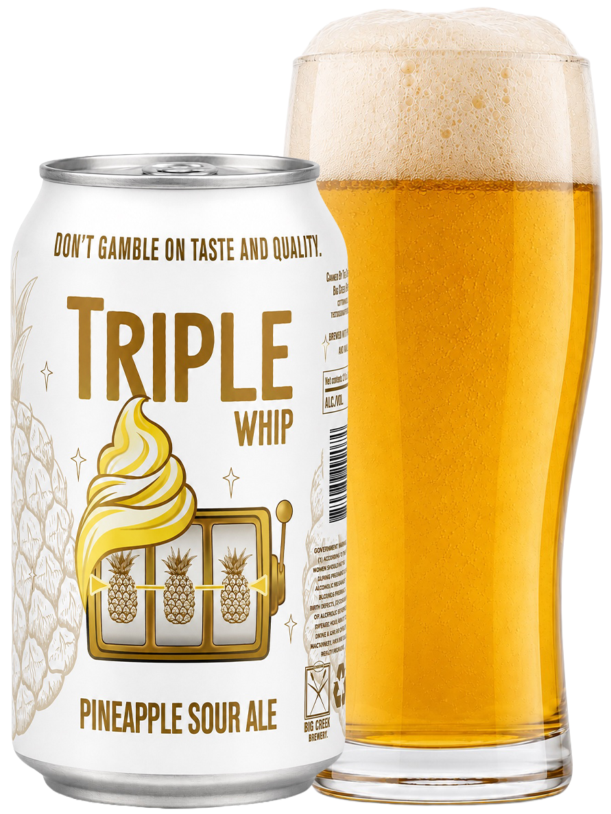 triple whip can and glass