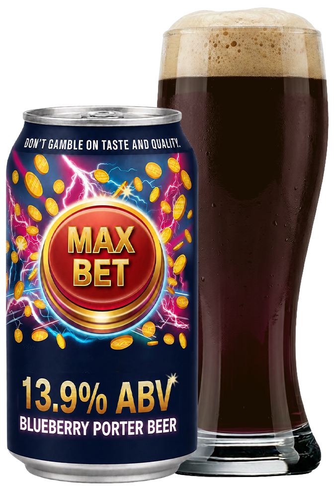 Max Bet Imperial Blueberry Porter can and pour