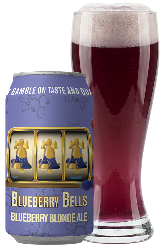 Blueberry Bells Blonde Ale can and pour