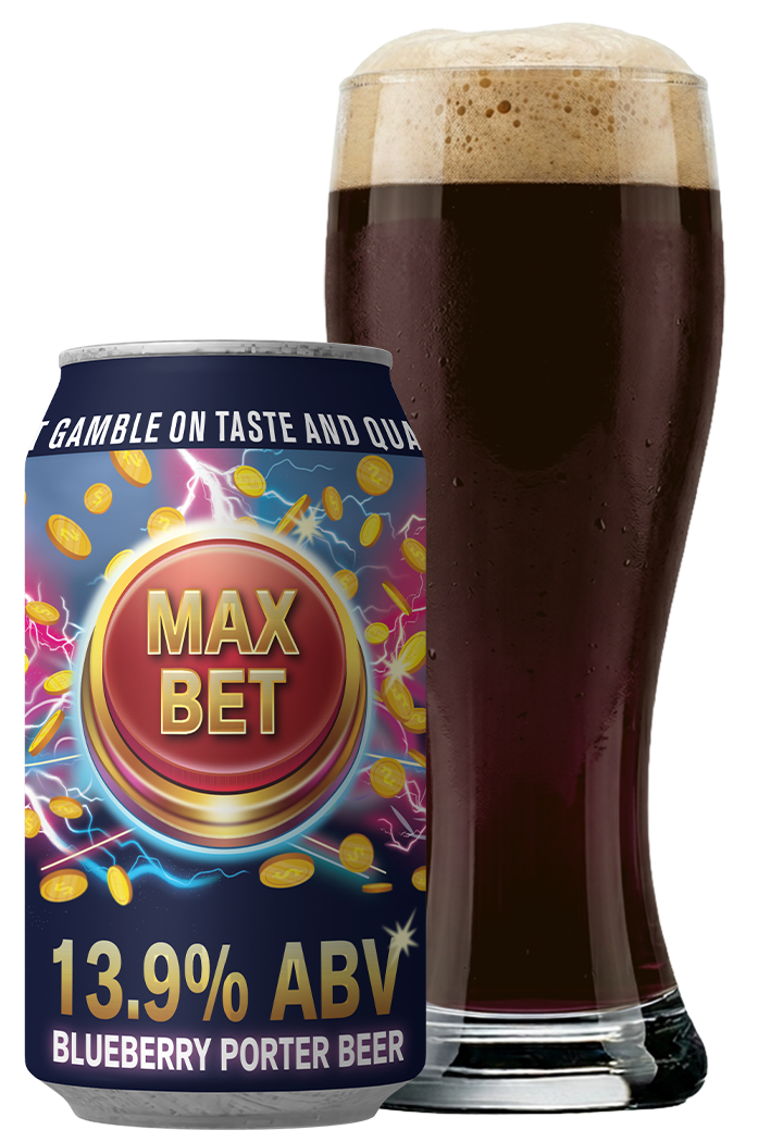 Max Bet Imperial Blueberry Porter can and pour