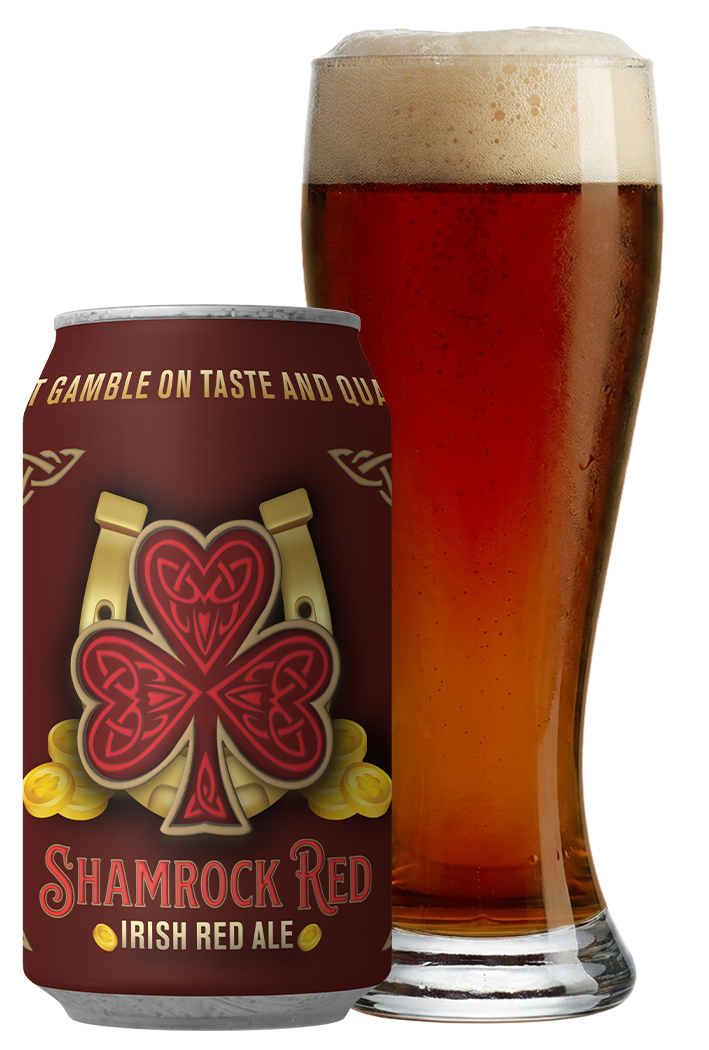 Shamrock Red Irish Red Ale can and pour