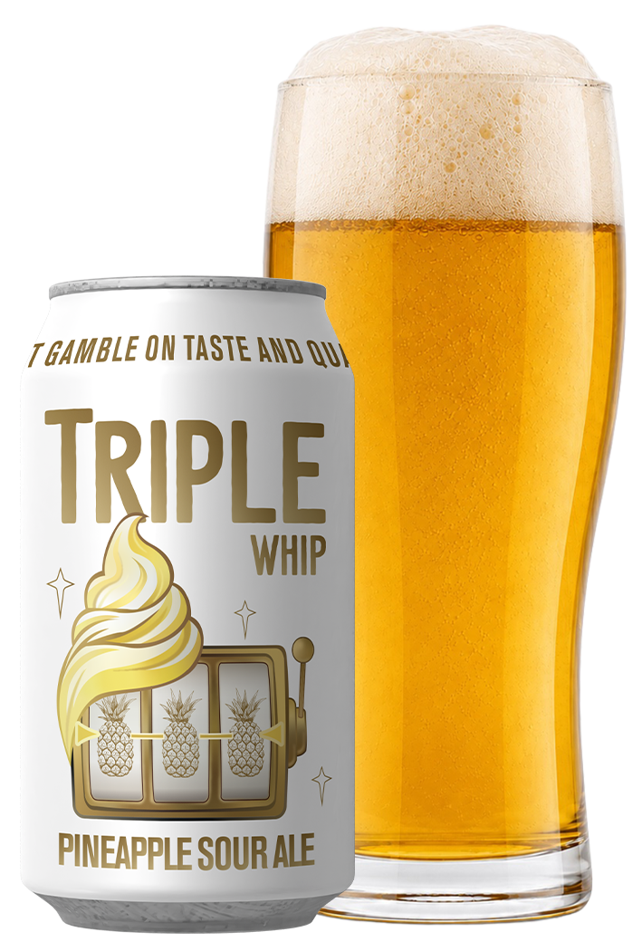 triple whip can and glass