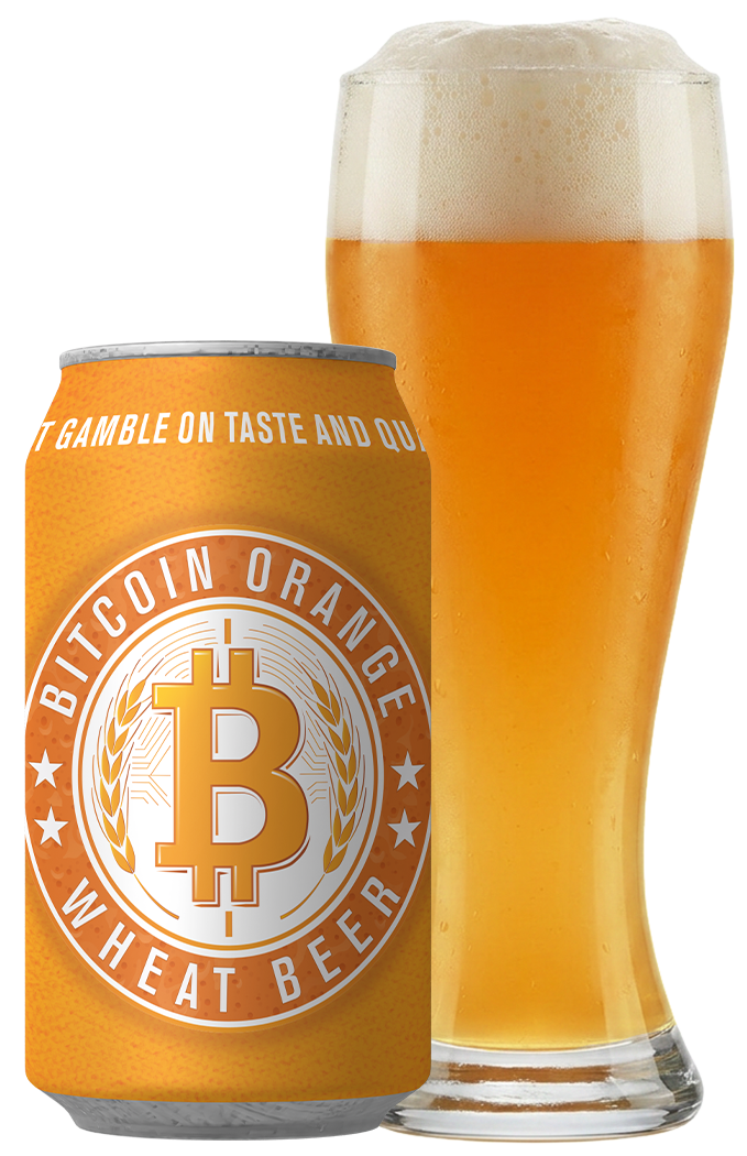 Bitcoin Orange American Orange Wheat can and pour