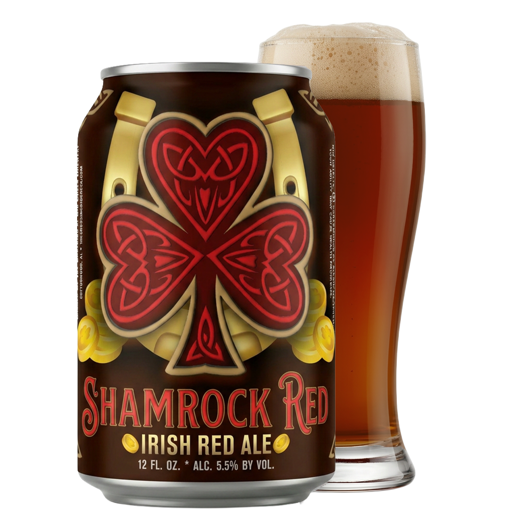 Shamrock Red Irish Red Ale can and pour